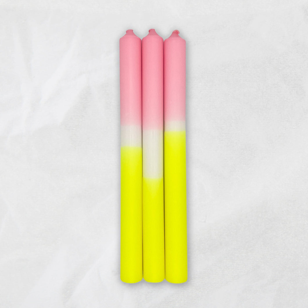 LOLLYPOP No.1 / Bubblegum x Bright Yellow / 3er Set / 25 cm